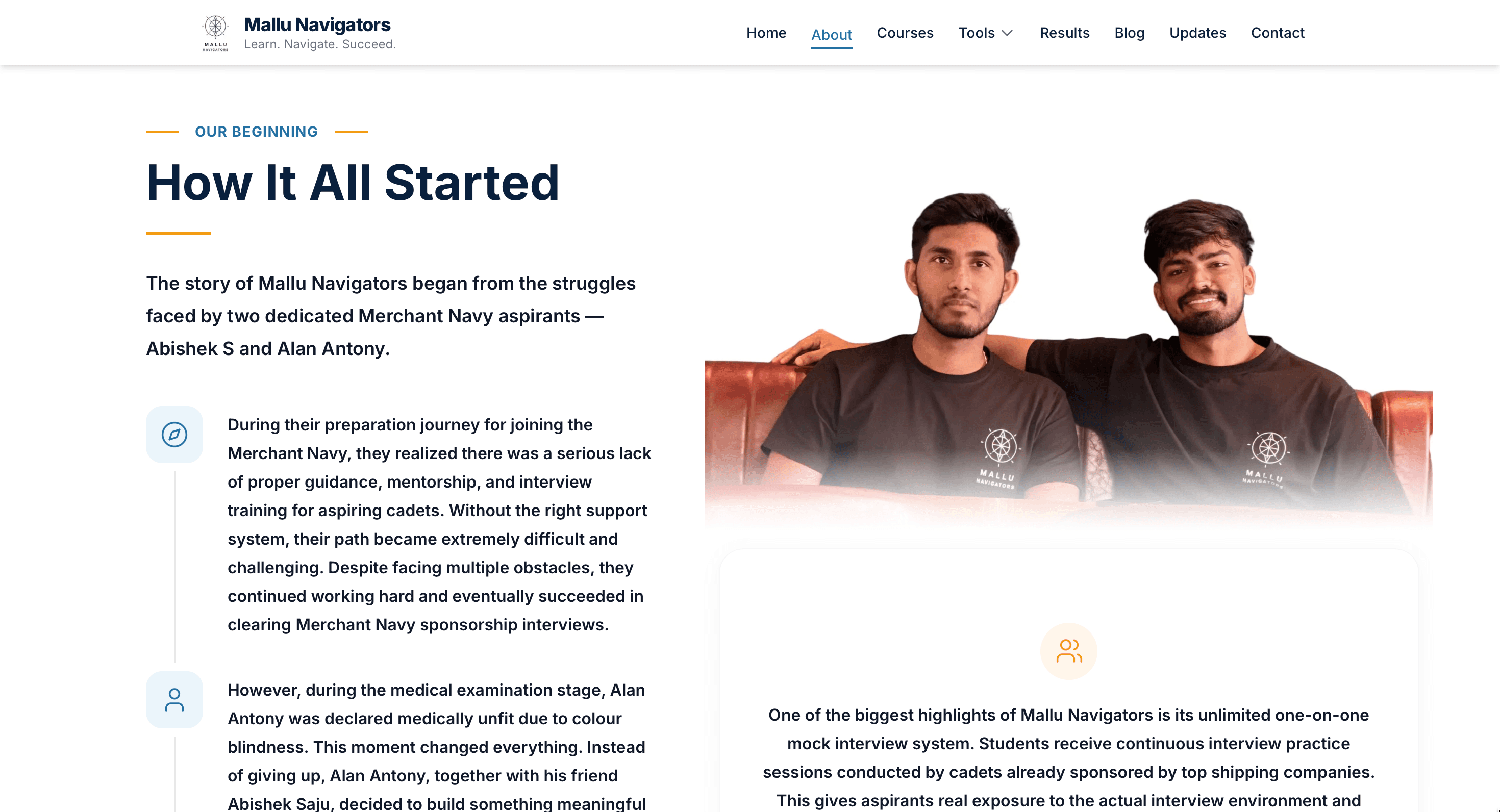 Mallu Navigators | Merchant Navy Coaching Platform screenshot 2